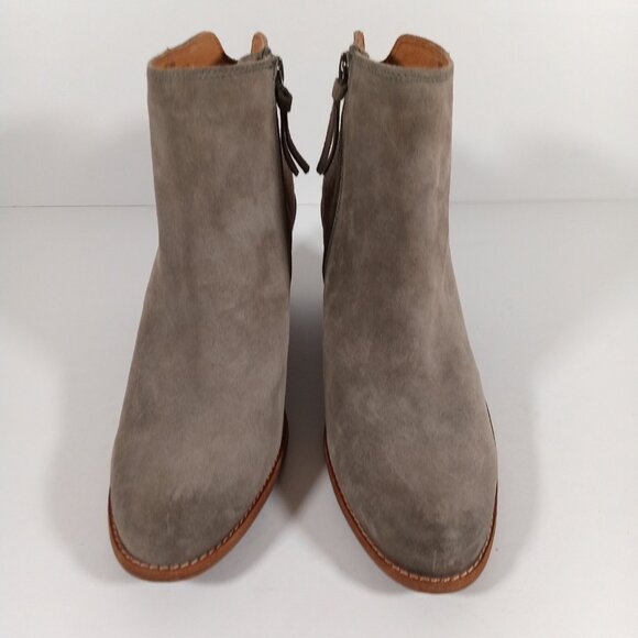 Sofft Tilton Booties Women Size 8 Leather Suede Gray Bronze Side Zip SF0021808 - Picture 4 of 13